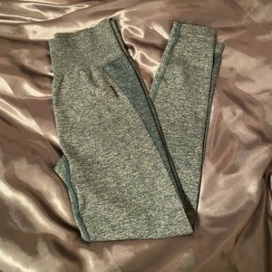 GYMSHARK Green Marl high waisted legging